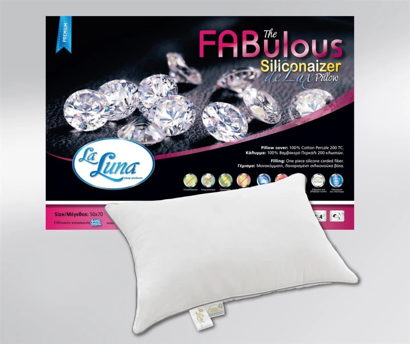 Μαξιλάρι La Luna Fabulous Siliconaizer De Lux Medium Λευκό 50 X 80