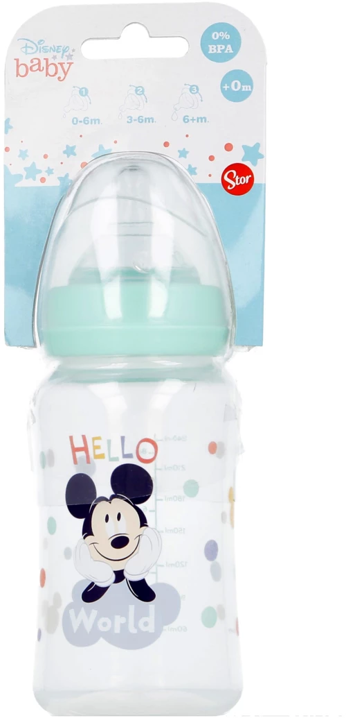 Μπιμπερό 240 Ml Wideneck Bottle Silicone Teat 3 Positionss Cool Like Mickey