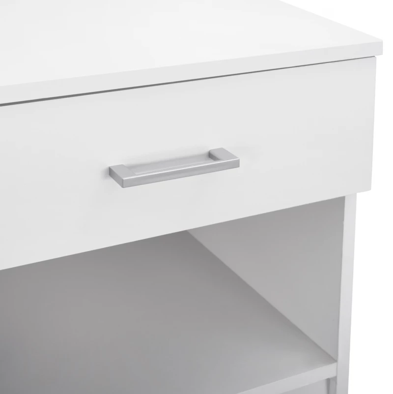 Κομοδινο Με 1 Συρταρι Laney Λευκο Hm2345.05 45x35,5x47 Εκ.