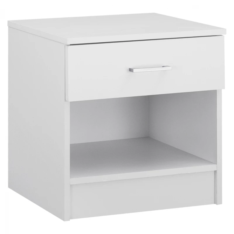 Κομοδινο Με 1 Συρταρι Laney Λευκο Hm2345.05 45x35,5x47 Εκ.