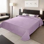 Κουβέρτα Βελουτέ Belpla Ster Mονόχρωμη Ισπανίας Lilac - Υπέρδιπλη 220 X 240