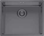 Pyramis Astris Colora Inox Gun Metal Ισόπεδος Νεροχύτης 50x40cm
