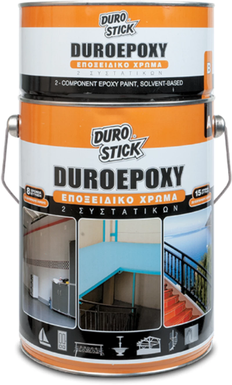 Durostick Duroepoxy Λευκό Εποξειδικό Χρώμα 2 Συστατικών, Με Διαλύτες 4kg