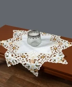 Χριστουγεννιάτικο Τραπεζοκαρέ (140cm X 140cm) 8213 Star Ivory - -