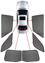 Carshades Nissan Note E12 5d 2012> Κουρτινακια Μαρκε Car Shades - 6 Τεμ. Pvc.nis-note-5-b