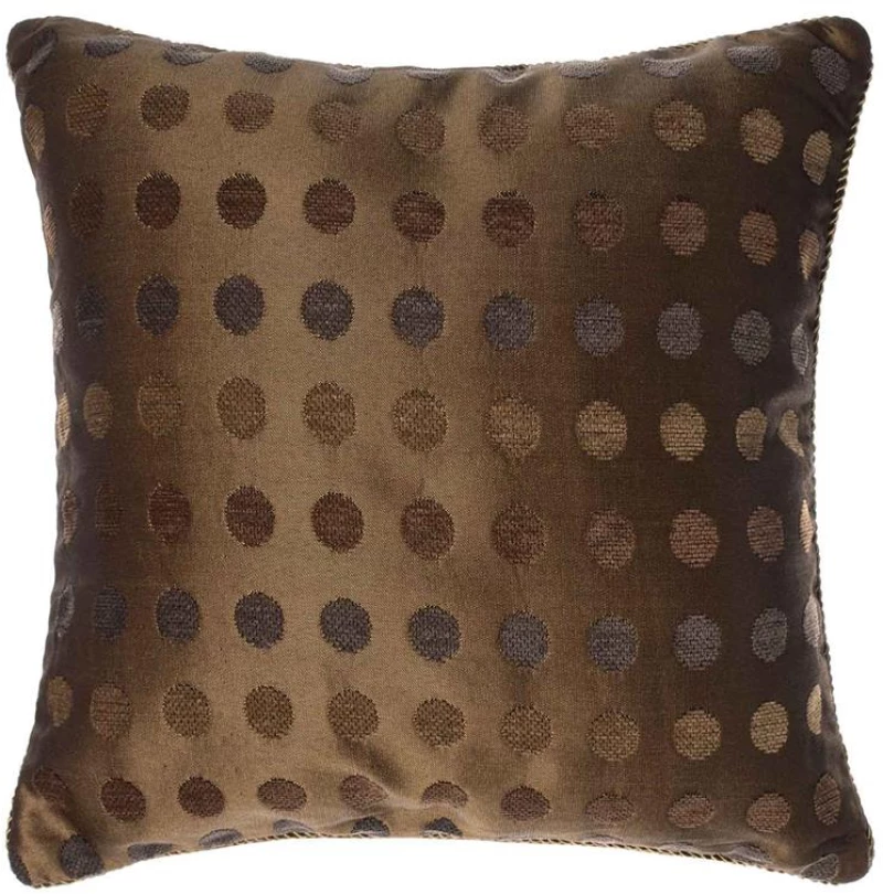 Μαξιλαροθηκη 602 (65cm X 65cm) Πουά Λαδί - -