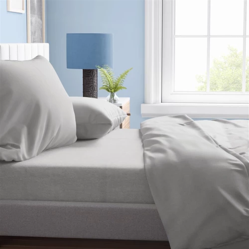 Σεντονια Σετ 4 Τεμ Ενηλ Cotton 100% 220χ240 Solid 496 Elephant 496 Elephant Σεντονια Υ-δ Βαμβακερα Μονοχρωμα Σετ 4 Τεμ