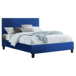 Κρεβατι Becca Απο Βελουδο Μπλε Hm553.18 Για Στρωμα 150x200 Εκ.