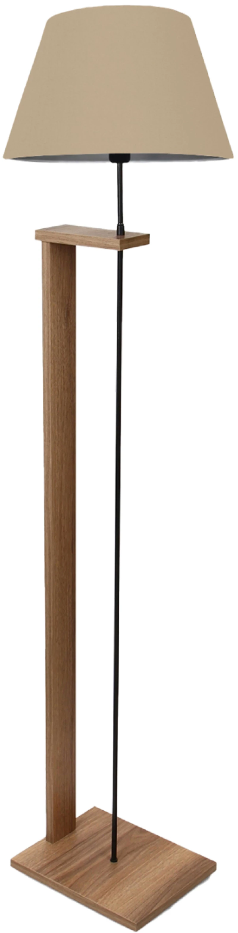 Φωτιστικο Δαπεδου Mdf Καρυδι Με Μπεζ Hm7609.03 Φ38x150 Εκ.