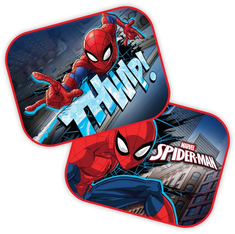 Amio Ηλιοπροστασιεσ Πλαινεσ Spider Man Με Βεντουζα 2tem (44x35cm) Amio S9323/am