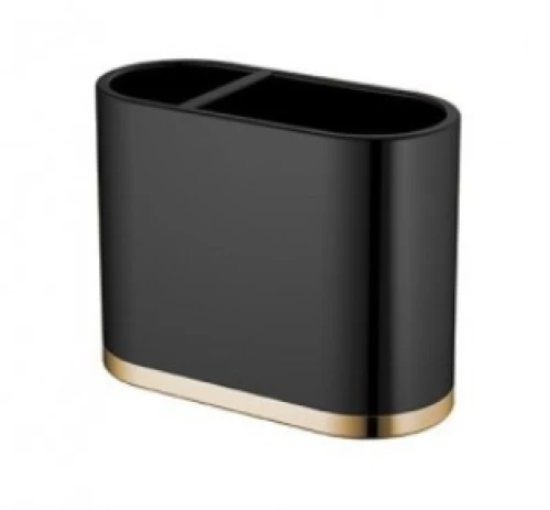 Sparke Lusta-02 Θήκη Για Οδοντόβουρτσες Μαύρο-χρυσό Ορείχαλκος & Ρητίνης