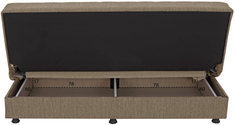 Καναπεσ Κρεβατι Andri Τριθεσιοσ Καφε Hm3239.02 180x72x77 Εκ.