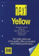 248879 Next Μπλοκ Yellow Ριγέ Με Εξώφυλλο 21x29εκ. 40φυλ. (σετ 10 Τεμαχιων)