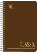 249076 Next Classic Τετρ. Σπιράλ Καφέ 21x29εκ. 4θεμ. 240σελ. (σετ 6 Τεμαχιων)