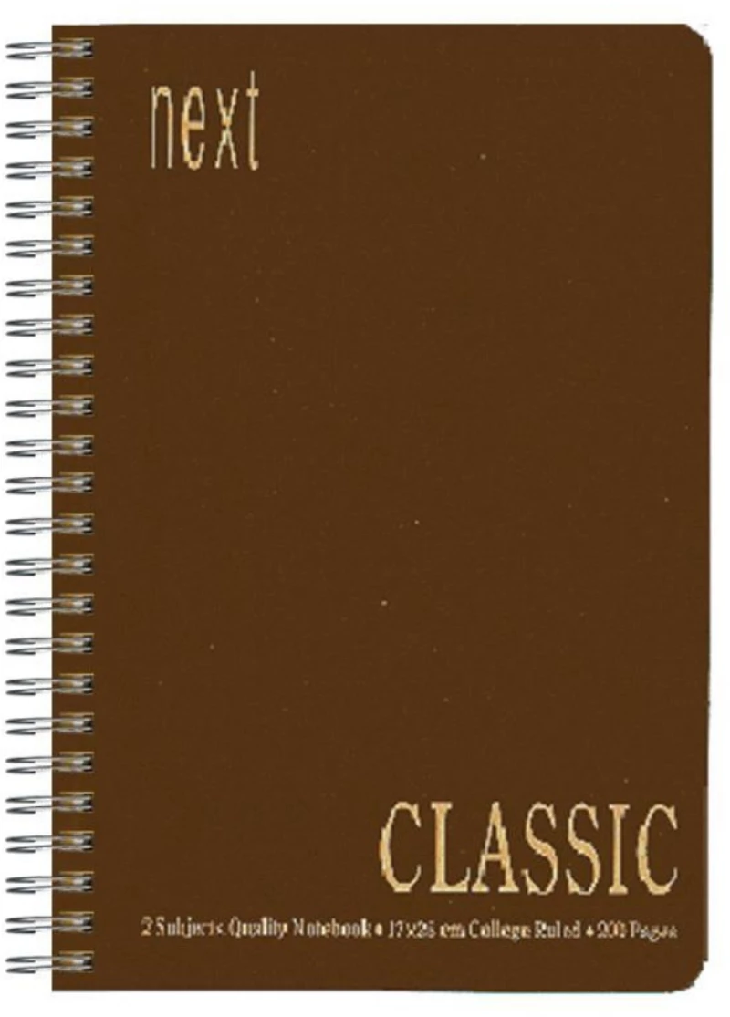 249088 Next Classic Τετρ. Σπιράλ Καφέ 17x25εκ. 4θεμ. 240σελ. (σετ 6 Τεμαχιων)