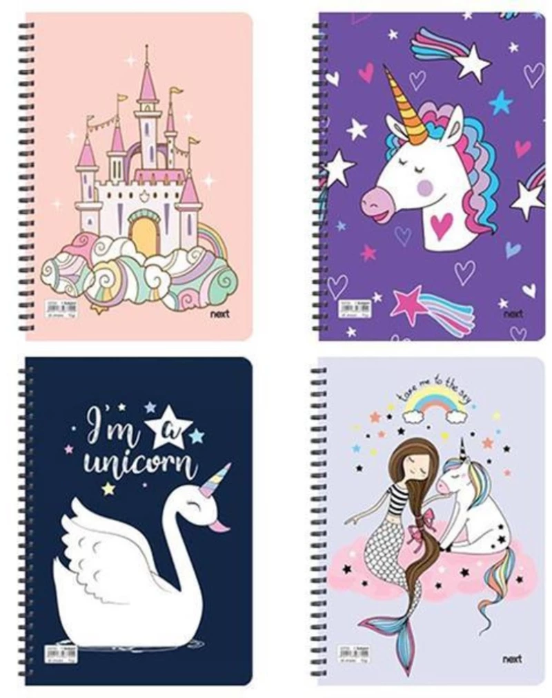 250427 Next Unicorns I Τετρ. Σπιράλ 17x25εκ. 3θεμ. (σετ 4 Τεμαχιων)