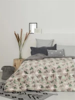 Κουβέρτα Fleece Sherpa Palamaiki Blake Grey - Υπέρδιπλη 220 X 240