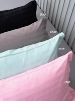 Ζευγος Μαξιλαροθηκες 50x70 Satin Stripes Palamaiki Rose 50 X 70