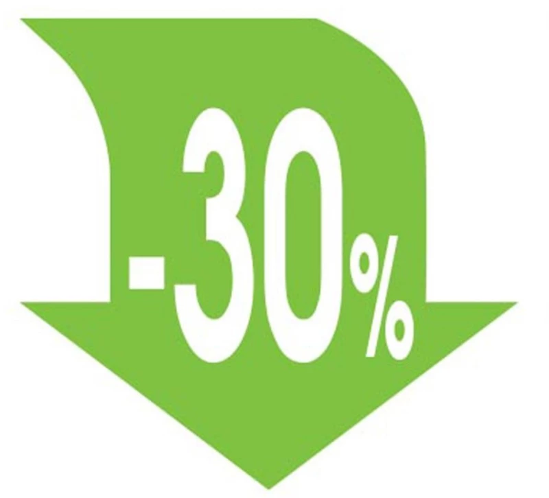 255345 Next Αφίσα `βέλοσ -30%` Για Βιτρίνεσ 34x32εκ. (σετ 10 Τεμαχιων)