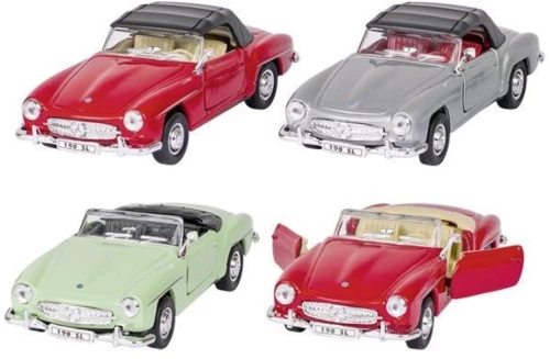 255543 Goki Αυτοκινητάκια Μεταλλικά `mercedes Benz 190sl` 12εκ. Σε 3 Σχέδια (σετ 12 Τεμαχιων)