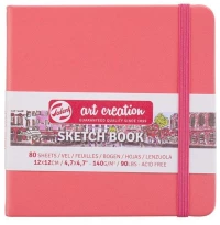 261004 Talens Sketch Book Κοραλί 80φυλ. 12x12εκ. 140 Γρ.
