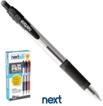 258205 Νext Στυλό Gel Pen Με Κουμπί Μαύρο 0.7mm (σετ 12 Τεμαχιων)