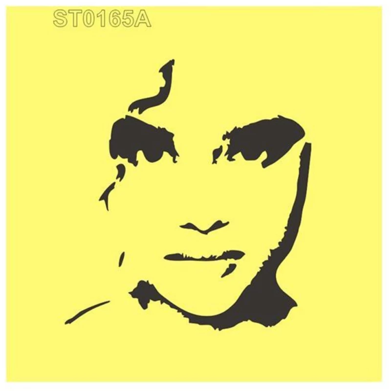 256202 Στένσιλ Πλαστικό `woman S Face` 16x16εκ. (st0165a)