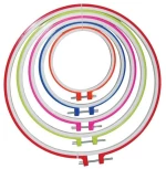 257581 Σετ 5 Πλαστικά Τελάρα Για Κέντημα, O 12, 16, 20, 24, 28,5εκ.