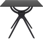 Air Τραπεζι 80χ80χ74εκ. Black Laminate 12mm