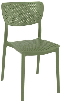 Lucy Olive Green Καρεκλα Πολυπροπυλενιου