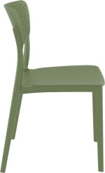 Lucy Olive Green Καρεκλα Πολυπροπυλενιου