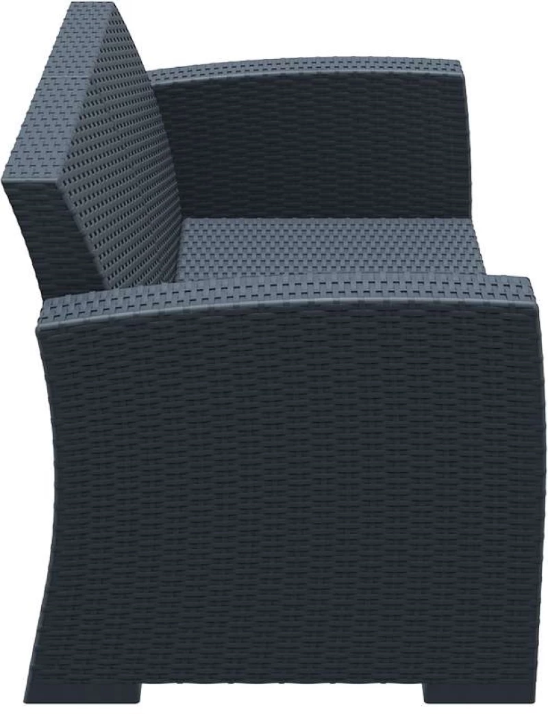 Monaco Dark Grey 2θεσιοσ Καναπεσ Πολ/νιου