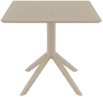 Sky Taupe 80x80x74εκ. Τραπεζι Πολ/νιου