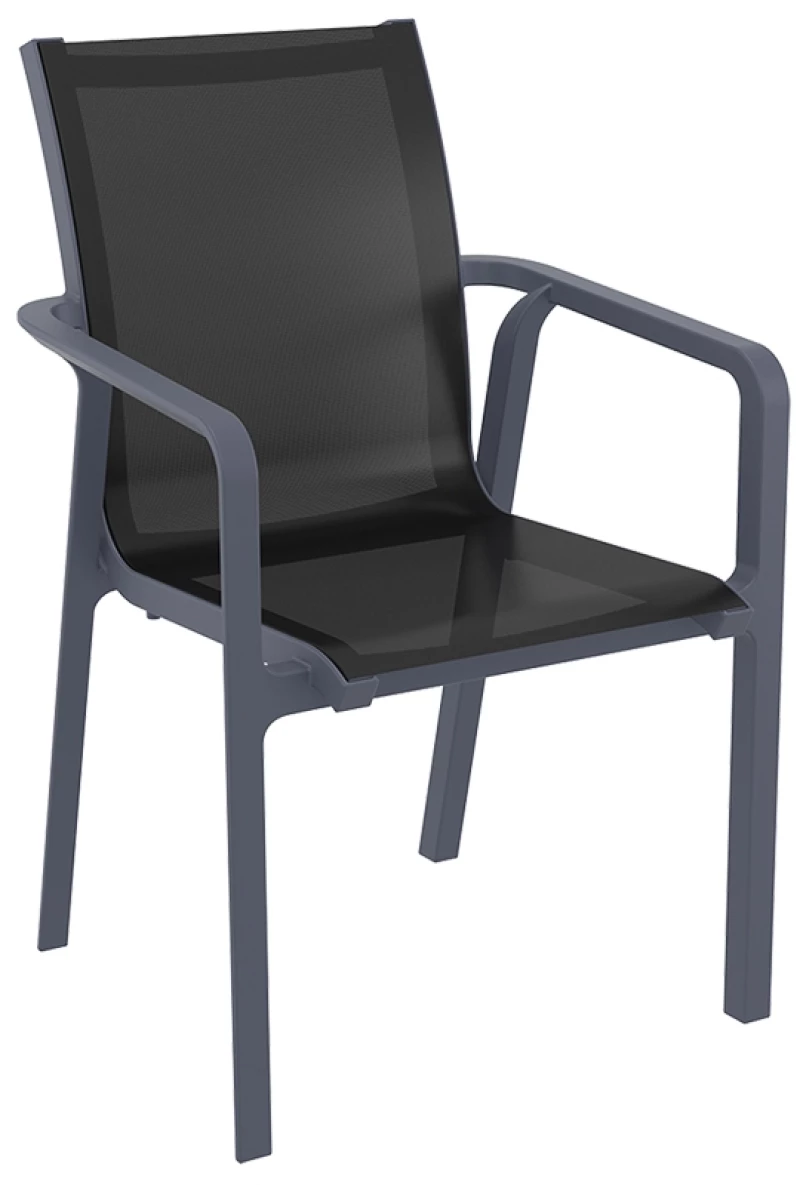 Σετ Τραπεζαρίας 11τμχ Vegas Pacific Dark Grey 100x260/300χ75εκ.