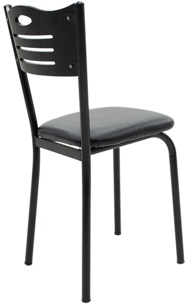 Καρέκλα "rony" Από Μέταλλο/mdf Σε Χρώμα Μαύρο 39x39x88