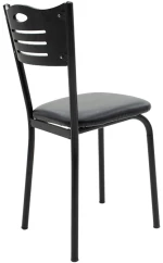 Καρέκλα "rony" Από Μέταλλο/mdf Σε Χρώμα Μαύρο 39x39x88
