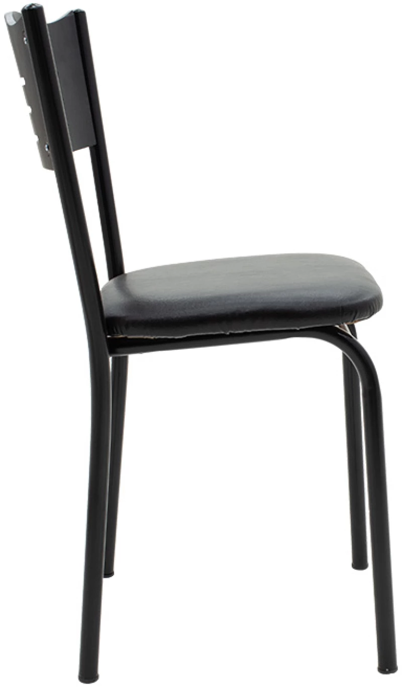 Καρέκλα "rony" Από Μέταλλο/mdf Σε Χρώμα Μαύρο 39x39x88