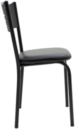 Καρέκλα "rony" Από Μέταλλο/mdf Σε Χρώμα Μαύρο 39x39x88