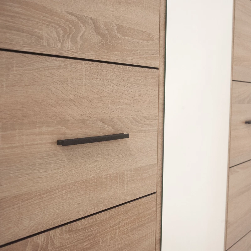 Ντουλάπα Τρίφυλλη Solo3d2s Sonoma Wenge 136x58x197cm