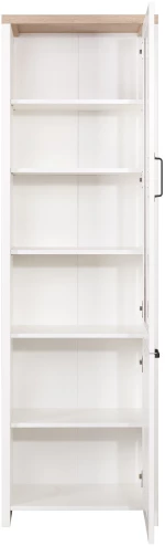 Βιτρίνα Verne Μονόφυλλη 59.7x37.2x191.6cm Λευκό/φυσικός Δρυς