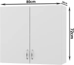 Modest Πάνω Ντουλάπι Λευκό 80x30x72εκ