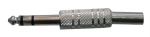 290831 Connector Stereo 6.35mm Ασημί