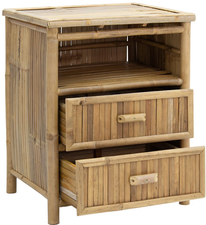 Κομοδίνο Ofra Pakoworld Bamboo Φυσικό 56x46x69εκ