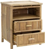 Κομοδίνο Ofra Pakoworld Bamboo Φυσικό 56x46x69εκ