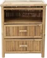 Κομοδίνο Ofra Pakoworld Bamboo Φυσικό 56x46x69εκ