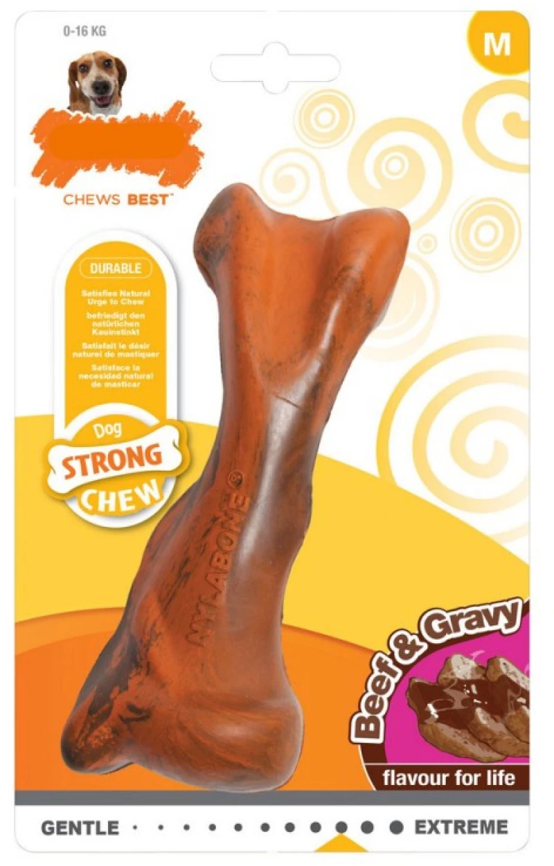 Μασητικό Οδοντοφυΐας Σκύλου Nylabone Strong Chew Σάλσα Κρέας Καουτσούκ Μέγεθος M