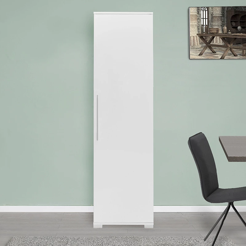 Ντουλάπι-στήλη Diamond1 Pakoworld Λευκό Gloss 50x35x187εκ