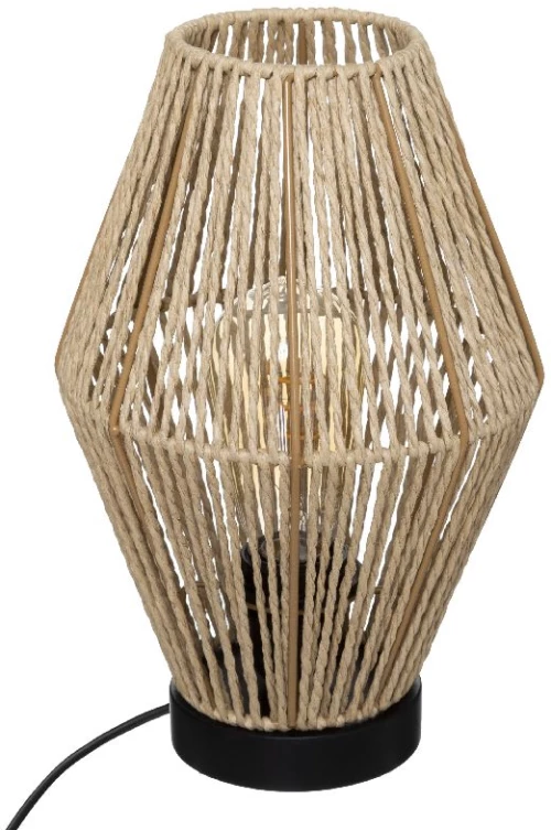 Επιτραπέζιο Φωτιστικό Pwl-1108 Pakoworld Ε27 Μπεζ Φ19x32εκ