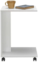 Βοηθητικό Τραπέζι C-shaped Megapap Σε Χρώμα Λευκό 35x45x65εκ.