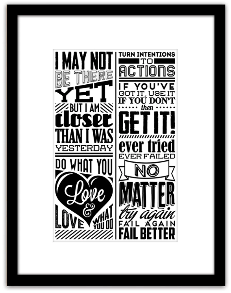 Πίνακας Σε Κορνίζα Πλαστικό 'quote' 35x45x1.8cm
